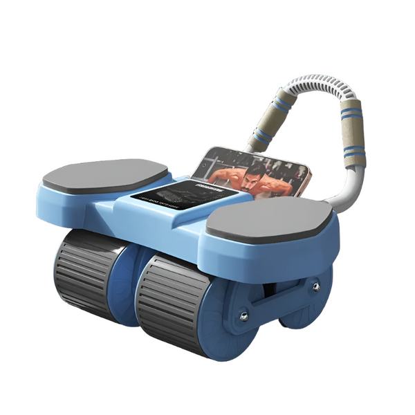 1pc Automatic Rebound Abdominal Roller - Portable 4-Wheel-0