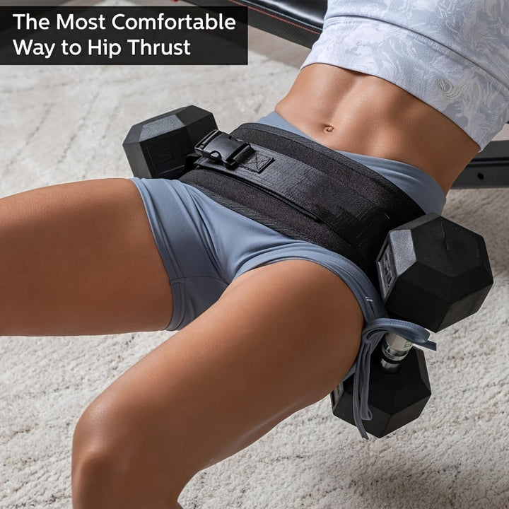 Weighted Waist Trainer Belt - Adjustable Resistance(Black)-4