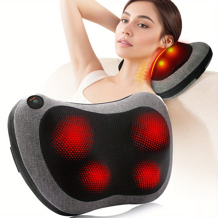 Shiatsu Back and Neck Massager with Heat(Gray)-2