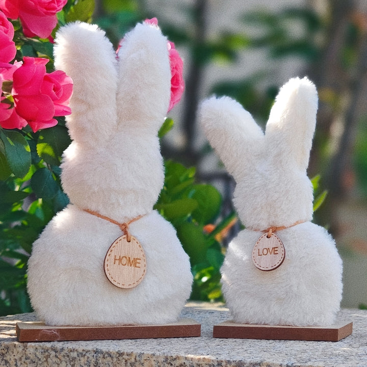 2pcs Fluffy Bunny Easter Decoration Set-2