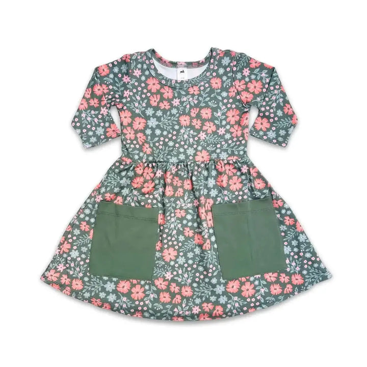 Baby/Kids Bamboo Clementine Dress — Last Call-5