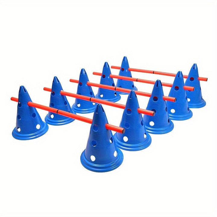 15-Piece Adjustable Sports Training Cones Set-3