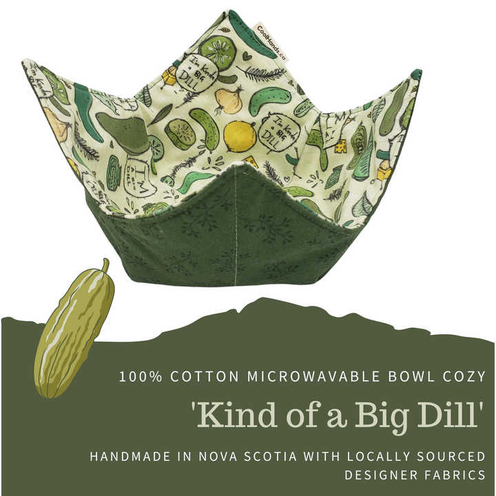 100% Cotton Microwavable Bowl Cozy - Kind of a Big Dill-0