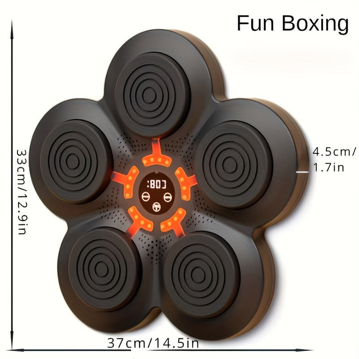 Boxing Training Kit with Reactive LED Wall Punching Target(Black)-1