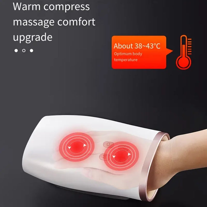 Heated Hand Massager - Soothing Heat Therapy (White)-2