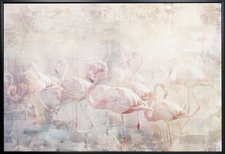 Flamingo Animal Vintage Art Illustration Wallart 10-2