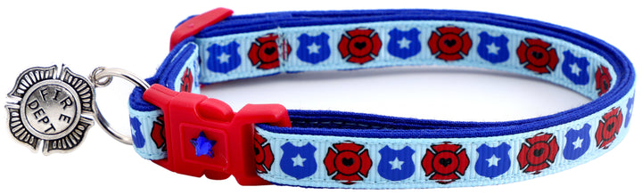 Fire and Police Badges Cat Collar Pugs2Persians