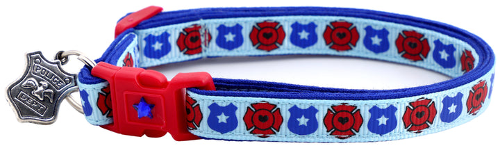 Fire and Police Badges Cat Collar Pugs2Persians