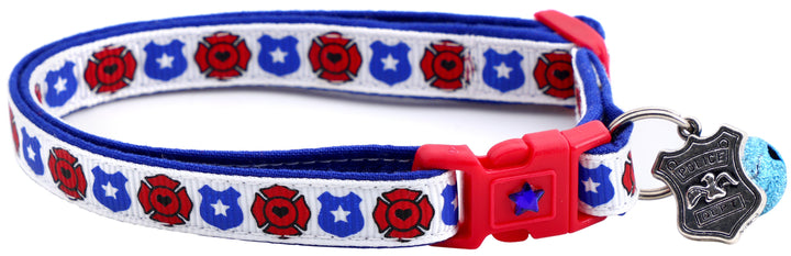Fire and Police Badges Cat Collar Pugs2Persians