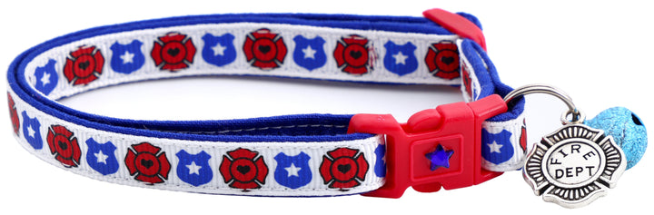 Fire and Police Badges Cat Collar Pugs2Persians