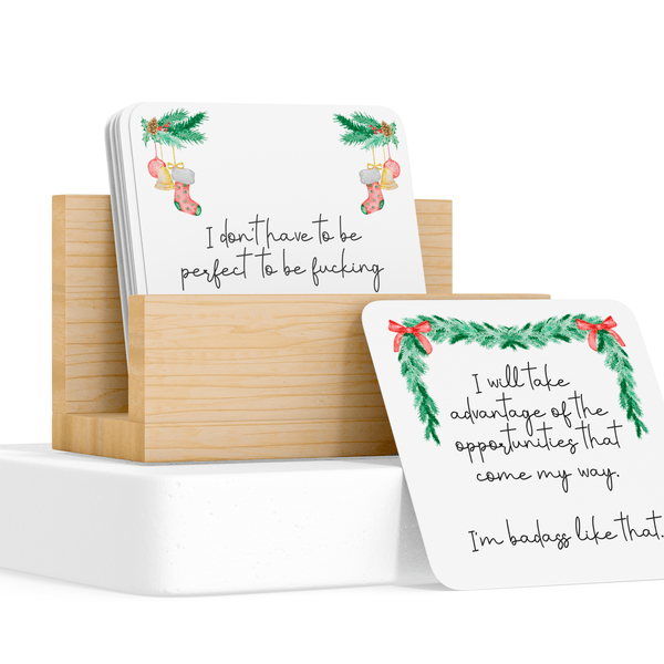 Christmas Mini Sweary Affirmation Cards-0
