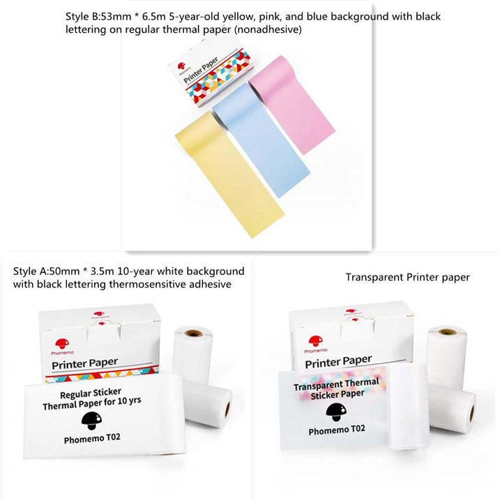 Portable Mini Thermal Label Printer Home Photo Printer Student Wrong Question Printer Bluetooth-compatible Mini Label Printer Price Tag My Store