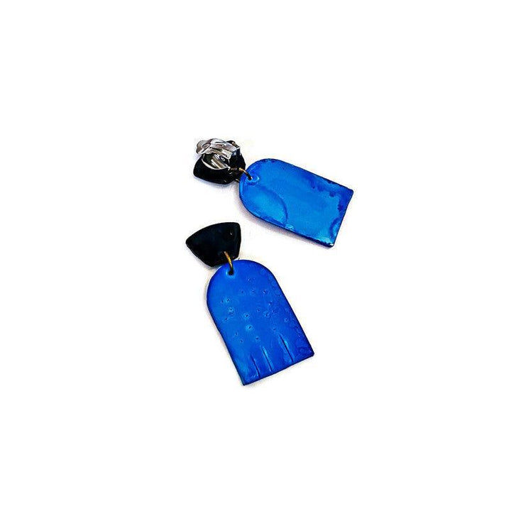 Dainty Geometric Earrings Post or Clip Ons- “Moe”-5