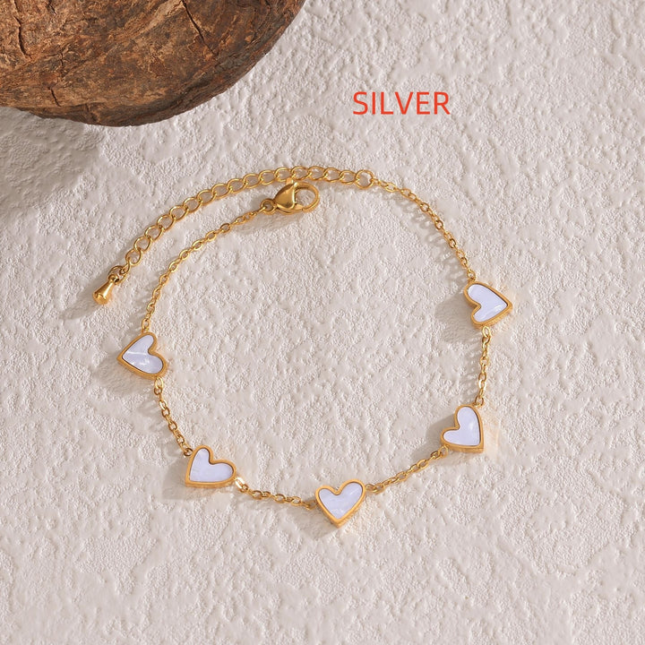 Ins Love Bracelet  Stainless Steel Dripping Heart Bracelet Fashion Valentine's Day Jewelry Gift My Store