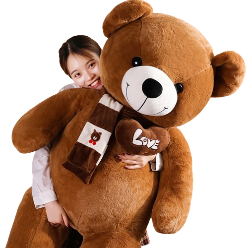 High Quality 100CM 4 Colors Teddy Bear With Scarf Stuffed Animals Bear Plush Toys Teddy Bear Doll Lovers Birthday Baby Gift-1