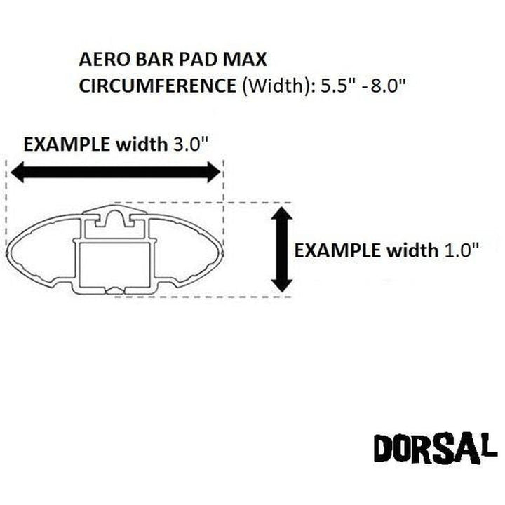 DORSAL Aero Roof Rack Pads for Factory and Wide Crossbars - Pack of 2 for Surfboards Kayaks Sups Snowboards-4