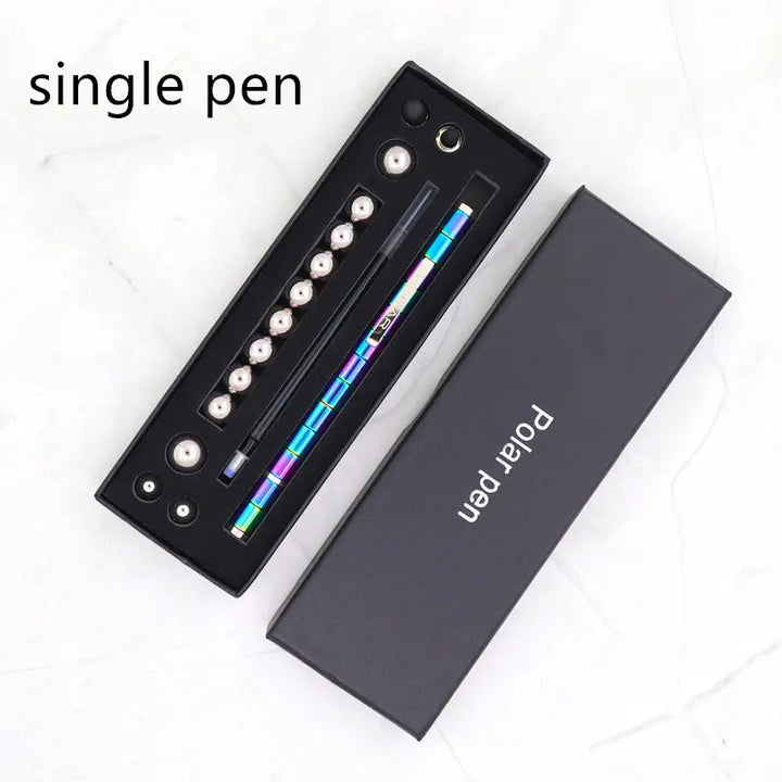 Stress Reducer Relief Toys Gift Box funny black golden kits Fidget magnetic polar pen with stylus ball pen My Store