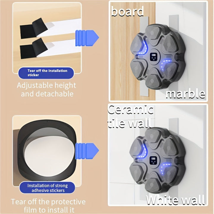 Wireless Wall Punching Pad with Gloves-1