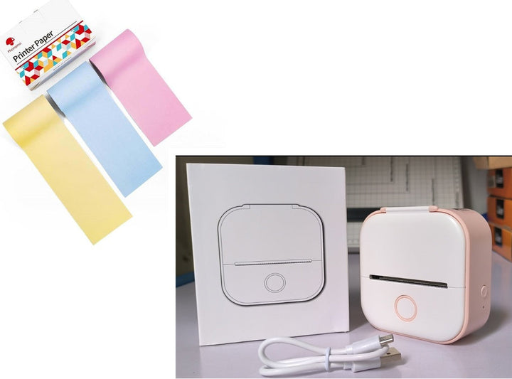 Portable Mini Thermal Label Printer Home Photo Printer Student Wrong Question Printer Bluetooth-compatible Mini Label Printer Price Tag My Store
