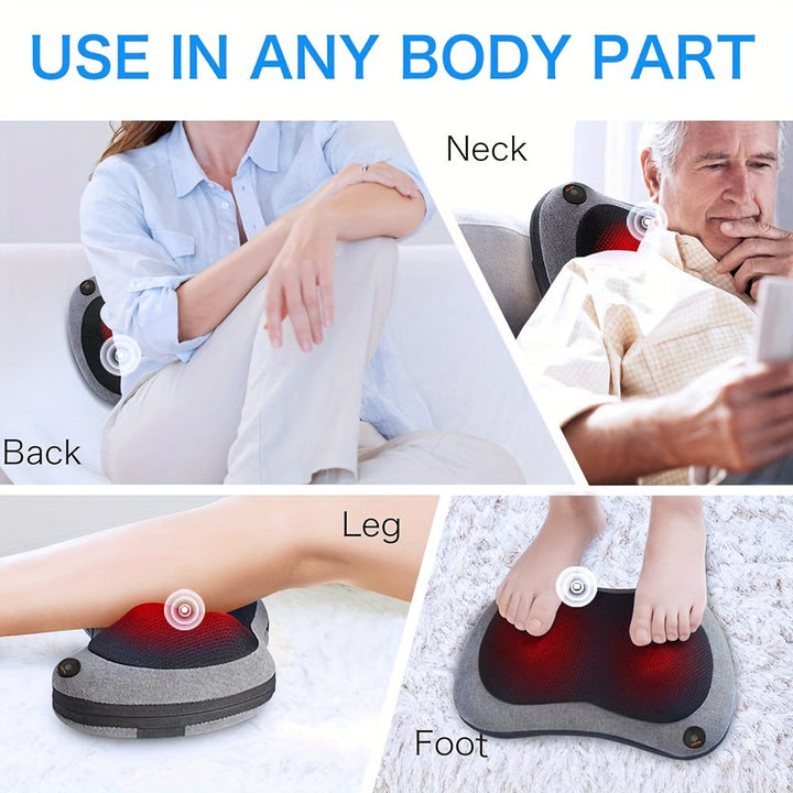 Shiatsu Back and Neck Massager with Heat(Gray)-4