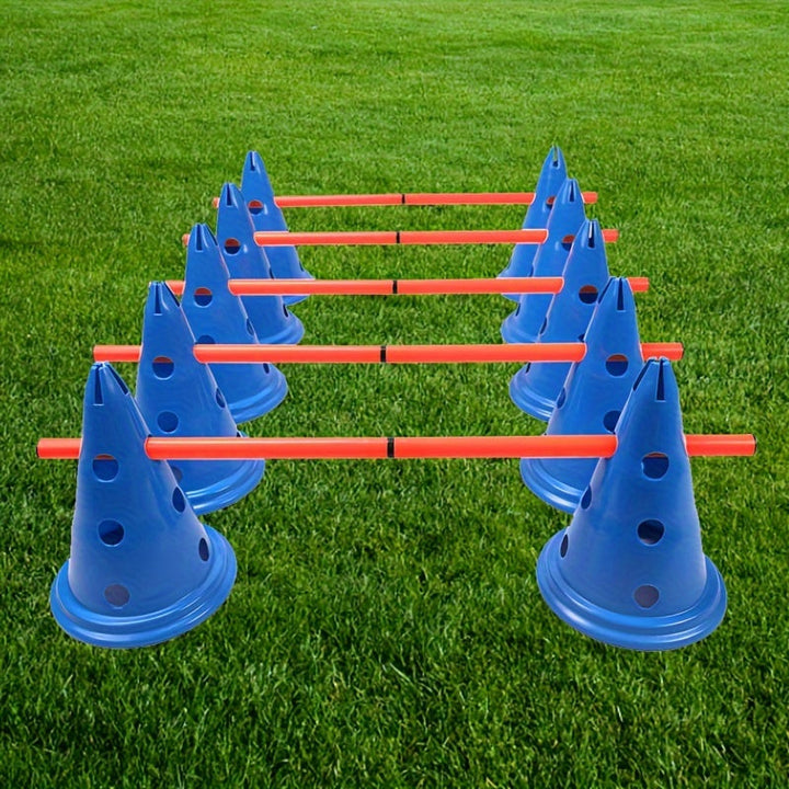 15-Piece Adjustable Sports Training Cones Set-1