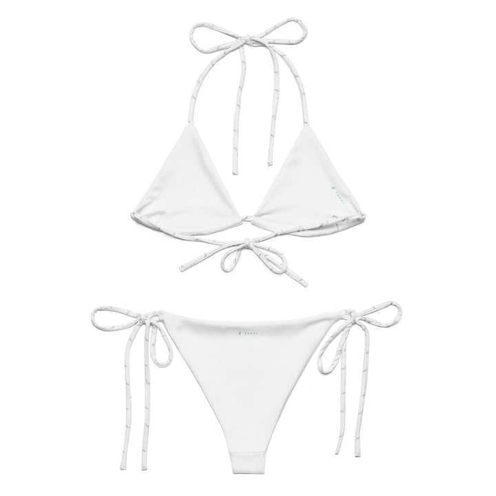 Grano Pattern Print String Bikini - White Ergot