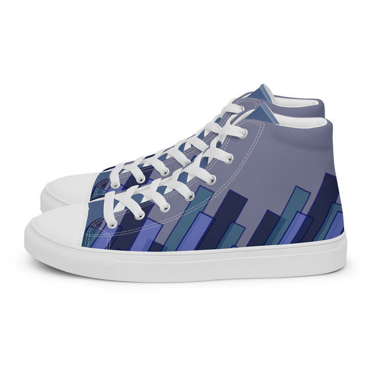 Vizzi - Men's High Top Canvas Shoes - 05 Light Blue-0
