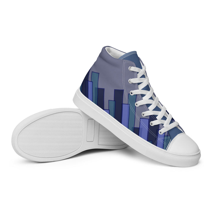 Vizzi - Men's High Top Canvas Shoes - 05 Light Blue-9