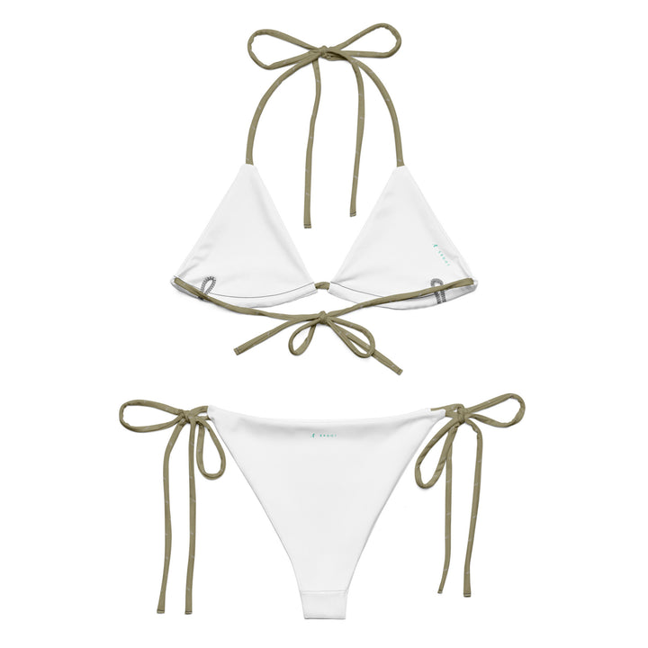 Grano Pattern Print String Bikini - Amber Gold-6