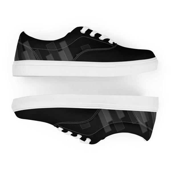 Vizzi - Men's Lace-Up Canvas Shoes - 02 Black-0