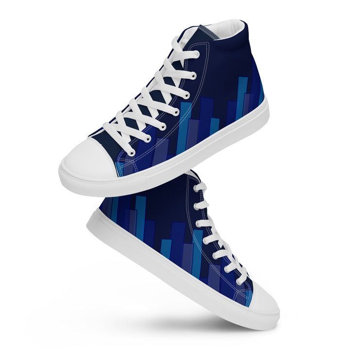 Vizzi - Men's High Top Canvas Shoes - 03 Blues-3