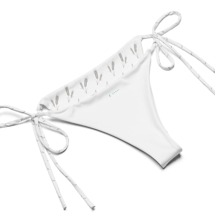 Grano Pattern Print String Bikini - White Ergot