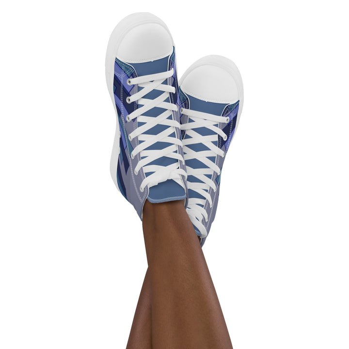 Vizzi - Women's High Top Canvas Shoes - 05 Light Blue-3