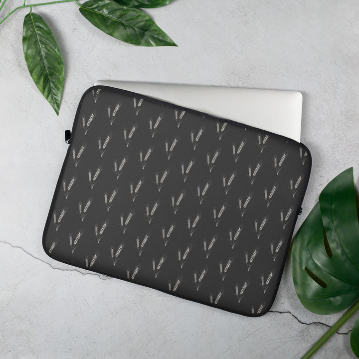 Grano Pattern Laptop Sleeve - Dark Grey-1