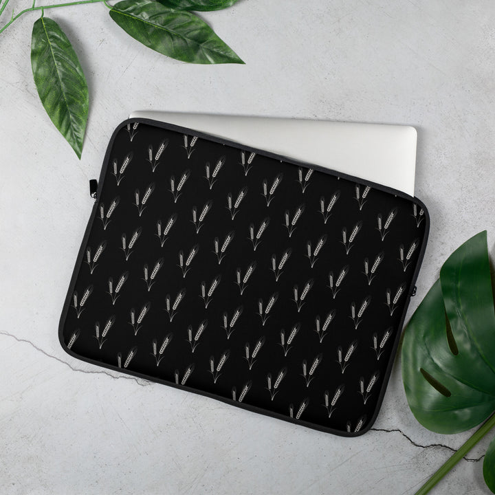 Grano Pattern Laptop Sleeve - Black-1