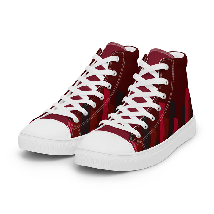 Vizzi - Women's High Top Canvas Shoes - 07 Wine-7