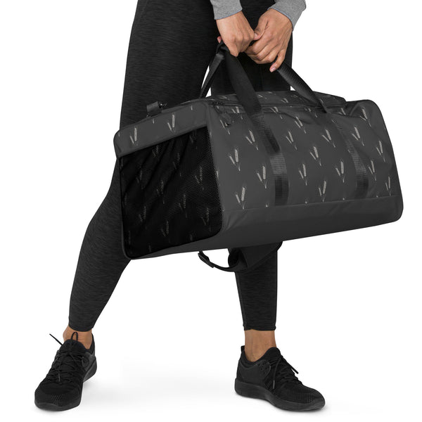 Grano Pattern Duffel Bag - Dark Grey-0