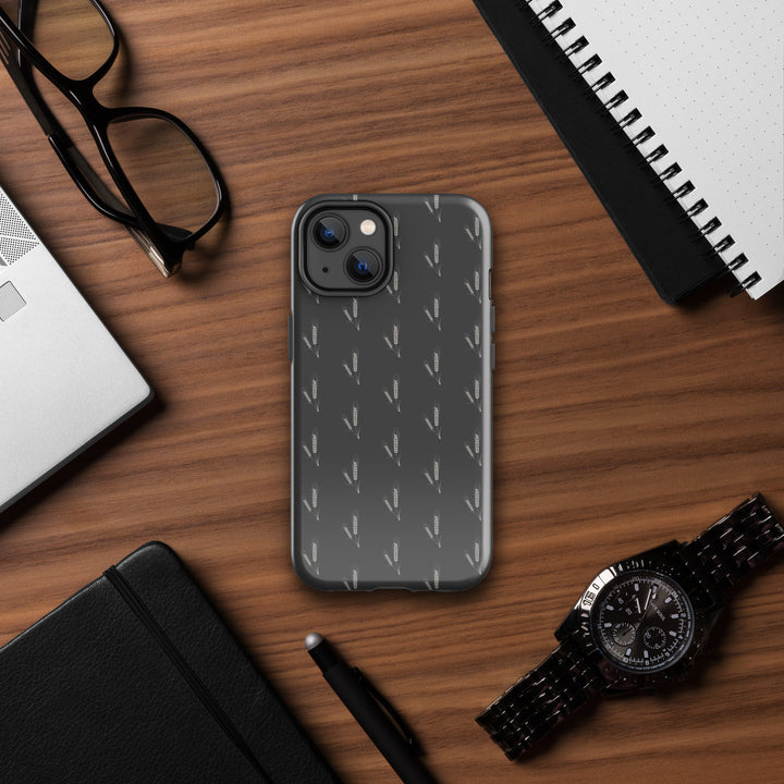 Grano Pattern Tough Case for iPhone® - Dark Grey-11