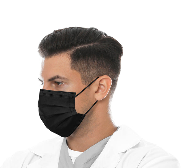ASTM 4-PLY LEVEL 3 PROCEDURE MASK - ADULT (BLACK)-0