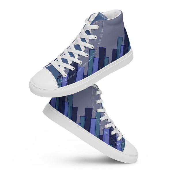 Vizzi - Women's High Top Canvas Shoes - 05 Light Blue-0
