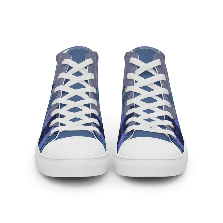 Vizzi - Men's High Top Canvas Shoes - 05 Light Blue-7