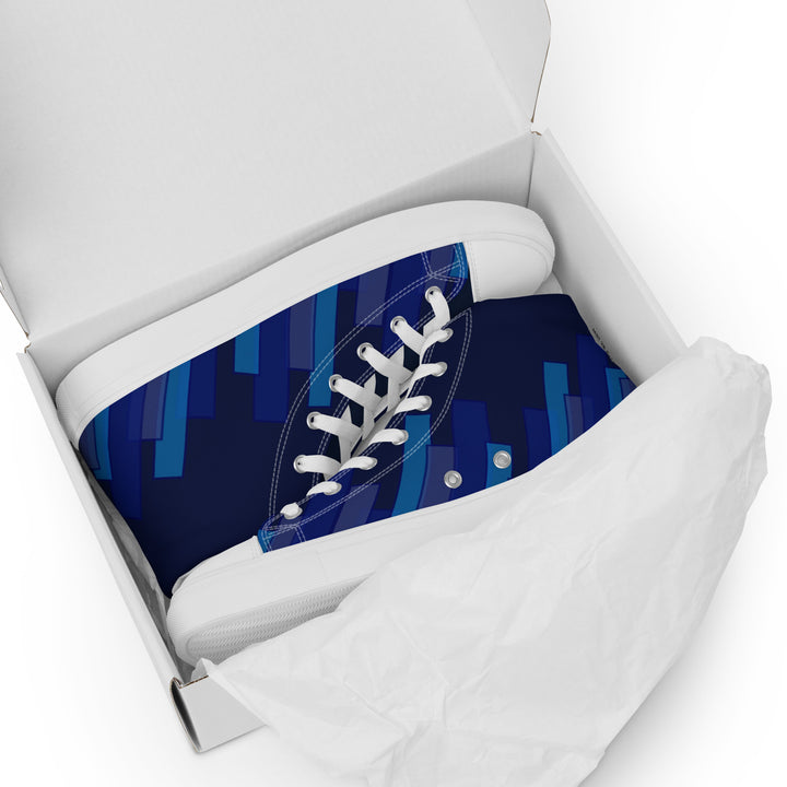 Vizzi - Men's High Top Canvas Shoes - 03 Blues-5