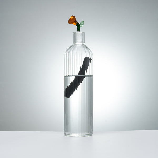 Carafe en verre 1L + 1 charbon de bambou-0