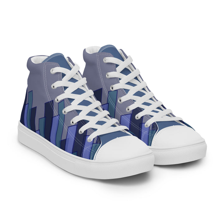Vizzi - Men's High Top Canvas Shoes - 05 Light Blue-6