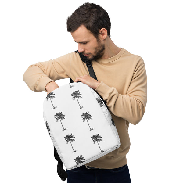 Coco Palm Minimalist Backpack - White-0