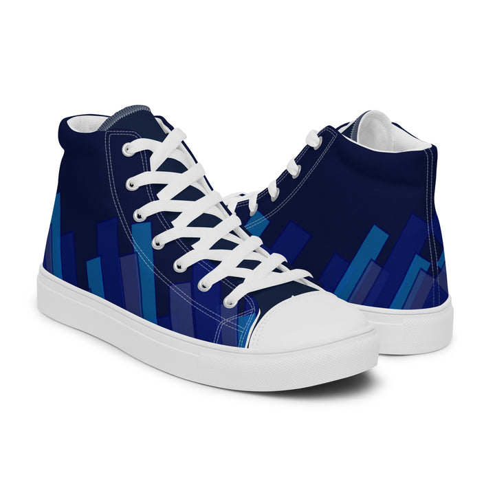 Vizzi - Men's High Top Canvas Shoes - 03 Blues-1