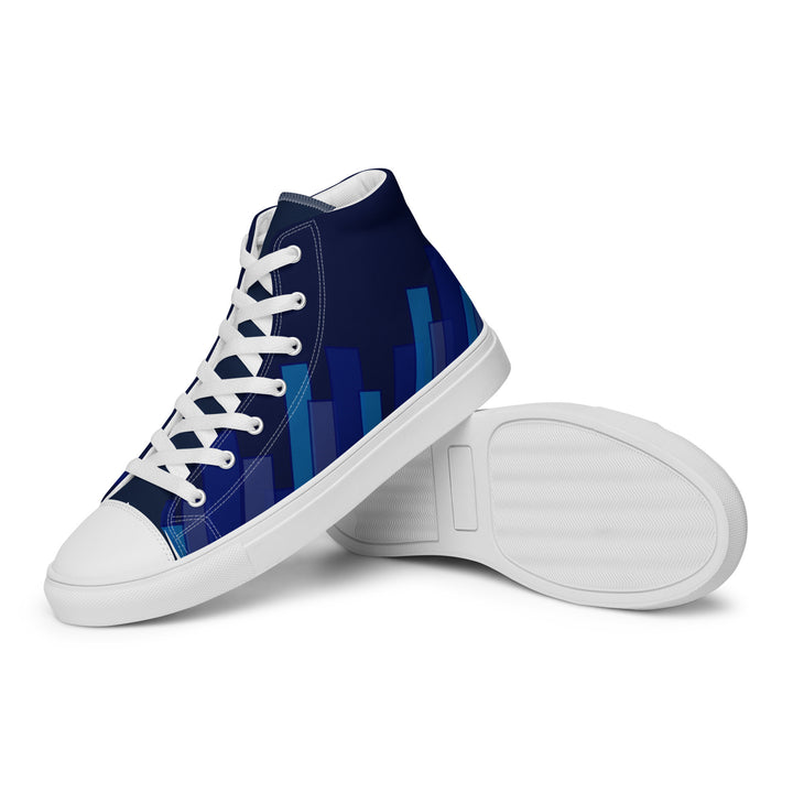 Vizzi - Men's High Top Canvas Shoes - 03 Blues-2