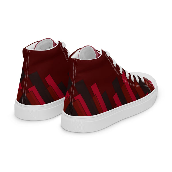 Vizzi - Women's High Top Canvas Shoes - 07 Wine-10