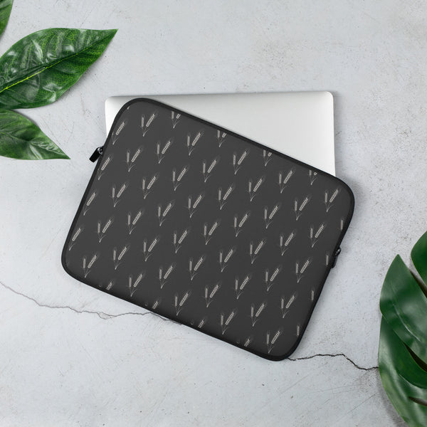 Grano Pattern Laptop Sleeve - Dark Grey-0