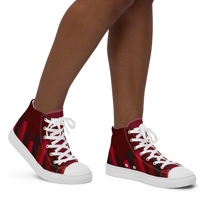 Vizzi - Women's High Top Canvas Shoes - 07 Wine-5